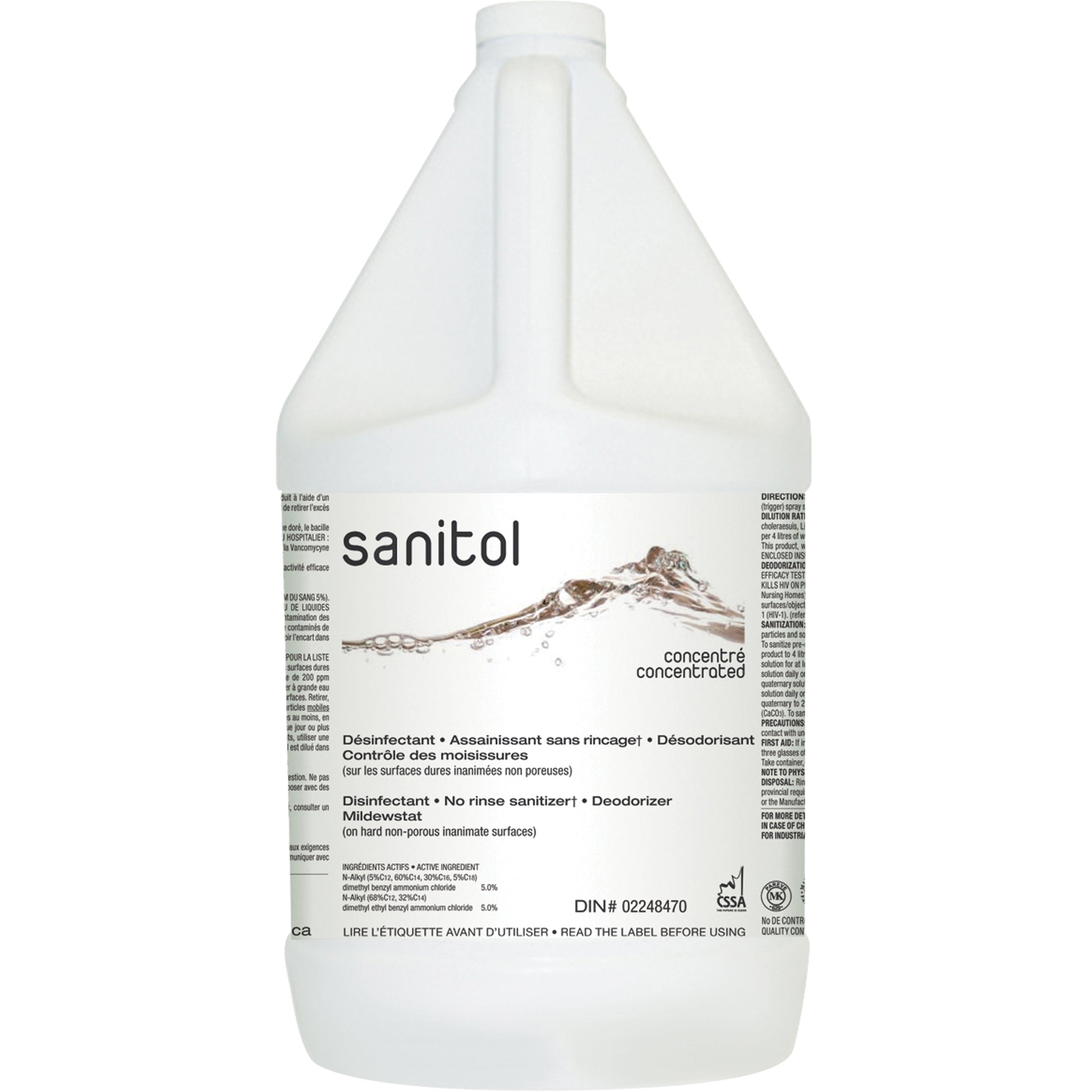 Sanitol Super Concentrated Sanitizer & Deodorizer, 4 L, Jug