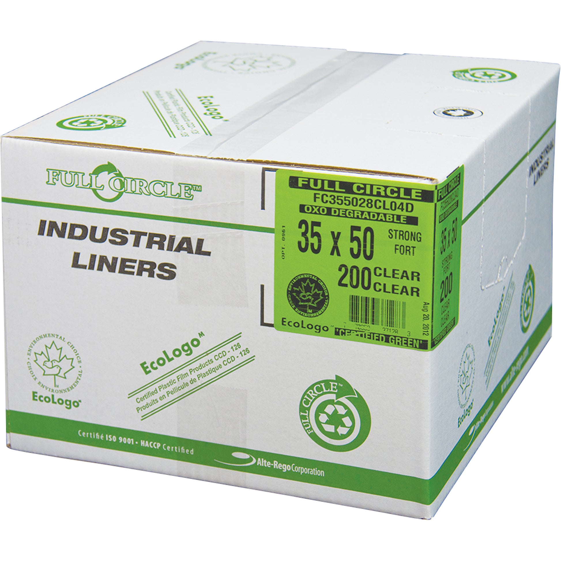 Garbage Bags, Oxo-Degradable, Strong, 36" L x 26" W, 1.1 mil Thick