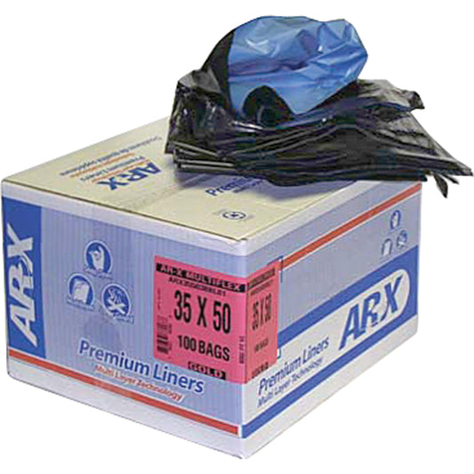 Premium Liners, 3X Strong, 42" W x 48" L, Black