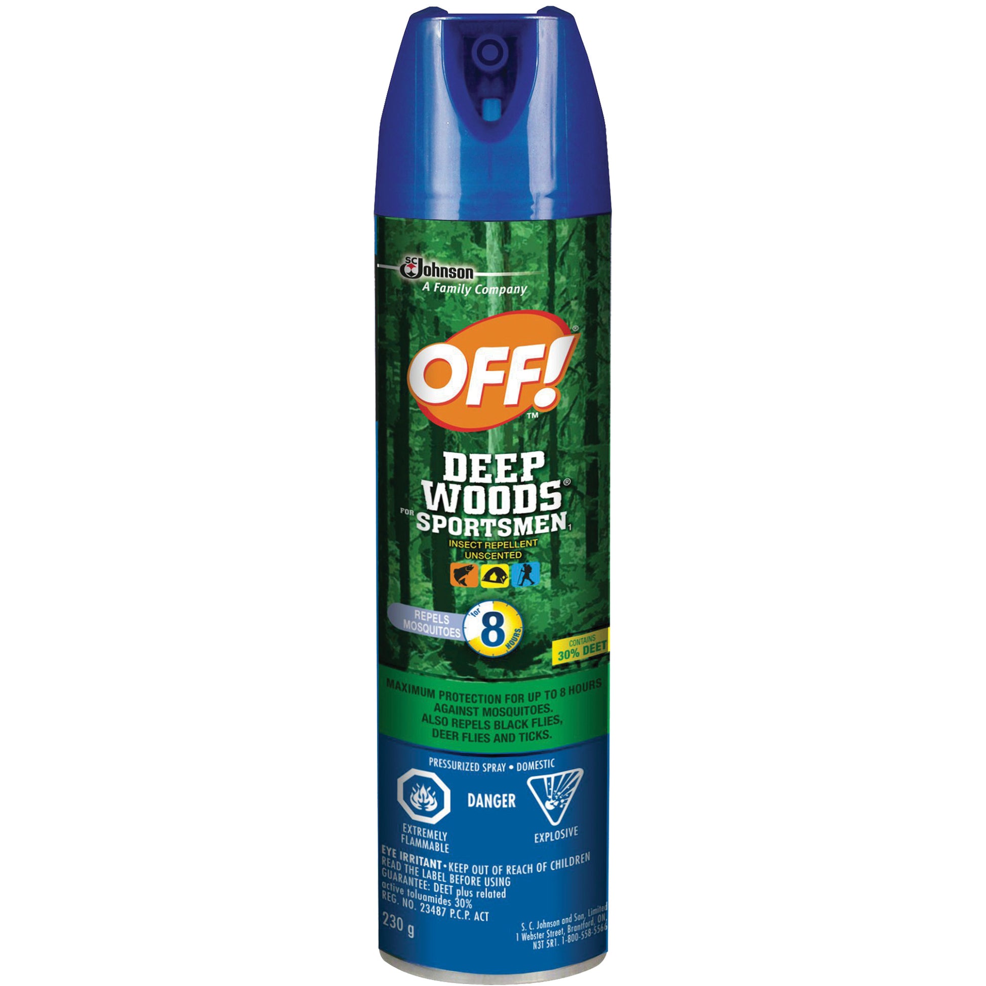 SC Johnson OFF! Deep Woods® Sportsmen Insect Repellent, 30% DEET, Aerosol, 230 g