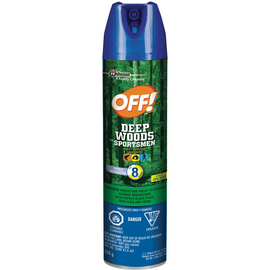 SC Johnson OFF! Deep Woods® Sportsmen Insect Repellent, 30% DEET, Aerosol, 230 g