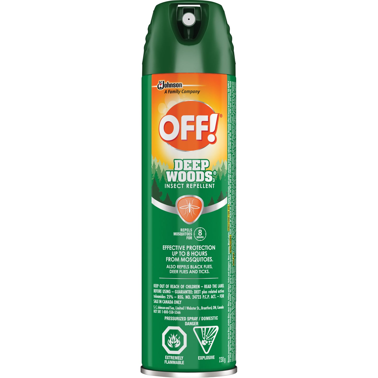 SC Johnson OFF! Deep Woods® Insect Repellent, 25% DEET, Aerosol, 230 g
