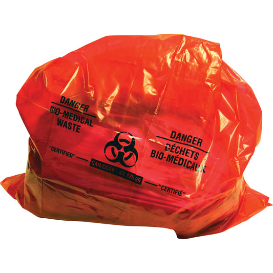 Sure-Guard™ Bio-Medical Waste Liners, Bio-Hazard, 50" L x 37" W, 2 mil