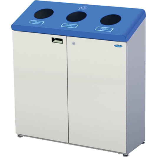 Stand Alone Recycling Stations, Bulk, Steel, 53.1 US Gal.