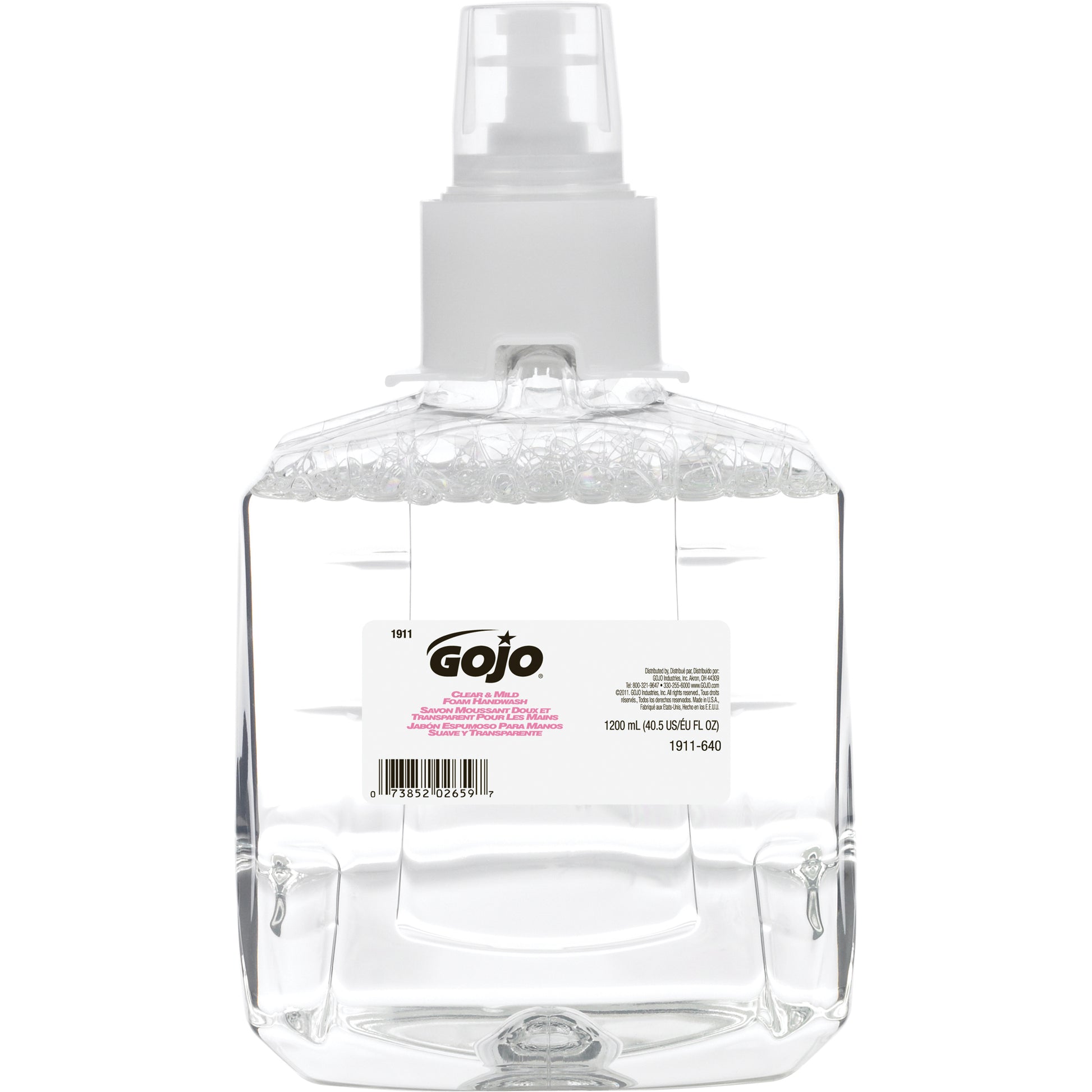 LTX-12™ Clear & Mild Hand Soap, Foam, 1.2 L, Unscented