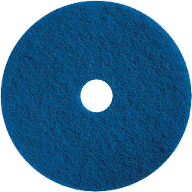 Floor Maintenance Pads, 15", Cleaning/Scrubbing, Blue