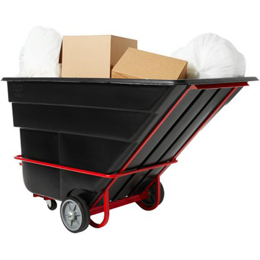 Tilt Truck, Black Recycled Plastic, 1/2 cu.yd., 1400 lbs. Load Capacity