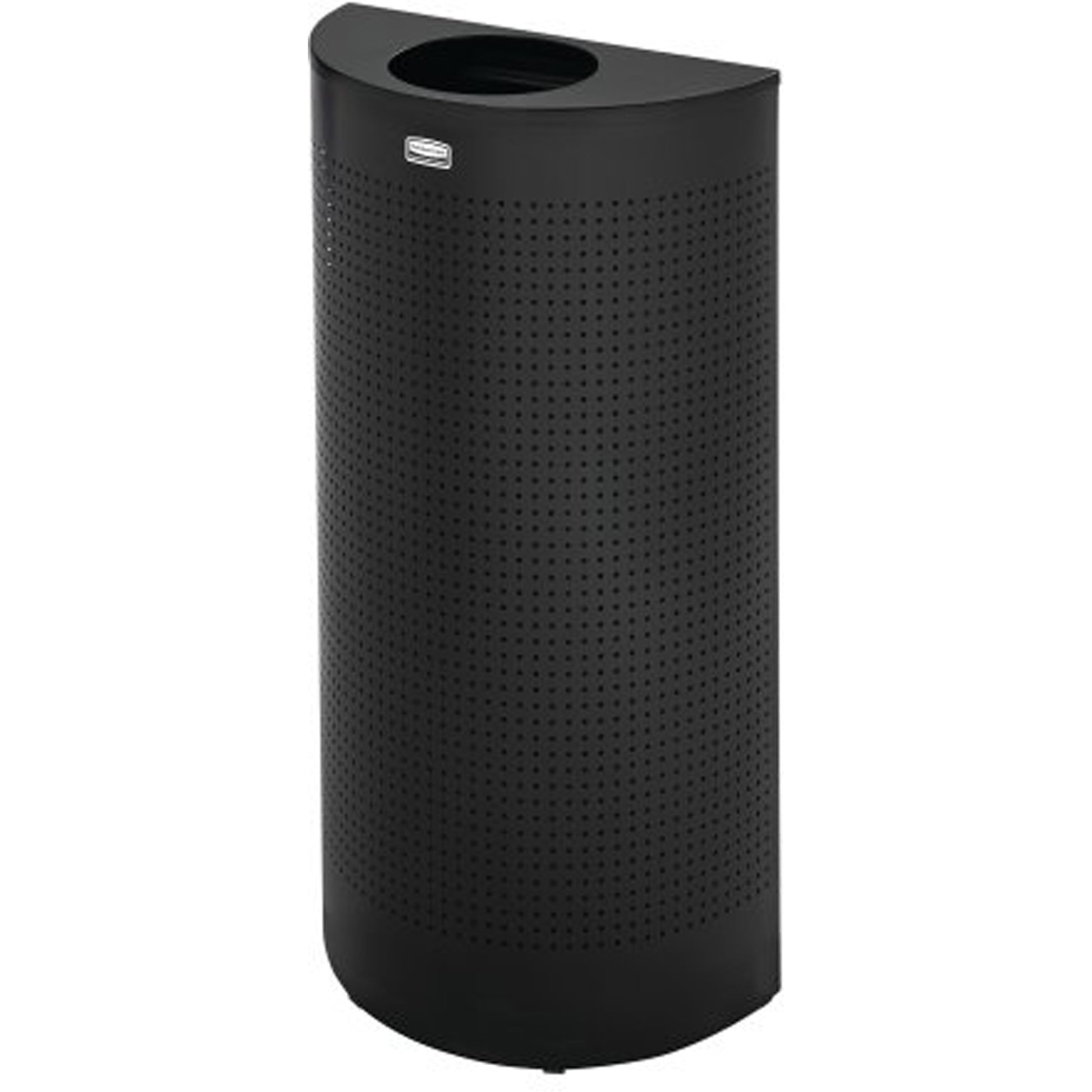 Half-Round Waste Receptacle, Steel, 12 US gal.