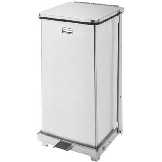 Defenders® Square Step Can with Liner, Stainless Steel, 6.5 US gal. Capacity
