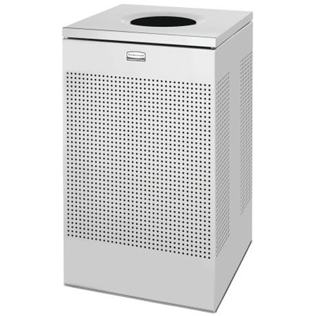 Silhouette Square Open Top Waste Receptacle, Stainless Steel, 20 US gal.