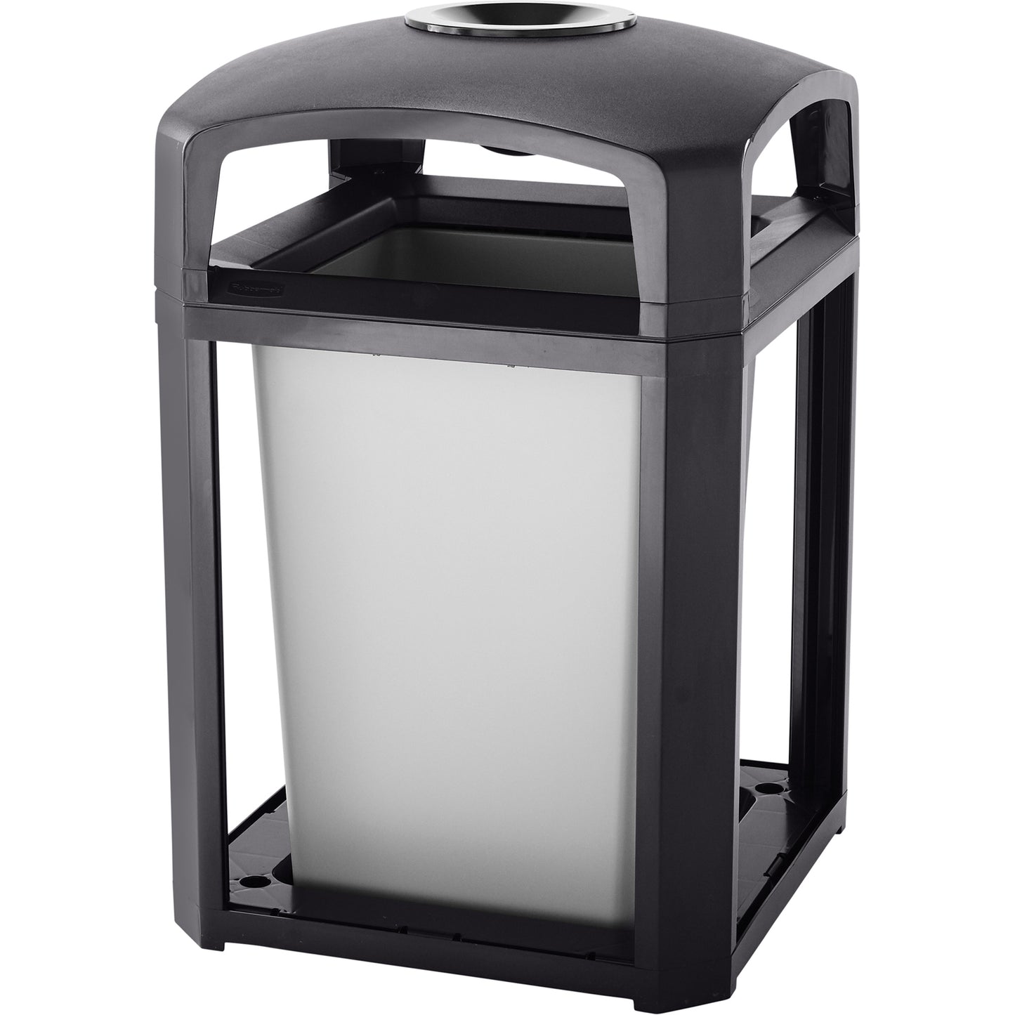 Landmark Series Waste Receptacle & Ash Tray, Plastic, 35 US gal. Capacity, 40" Height