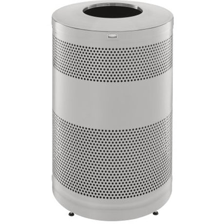 Classics Open Top Decorative Waste Bin, Stainless Steel, 51 US gal. Capacity