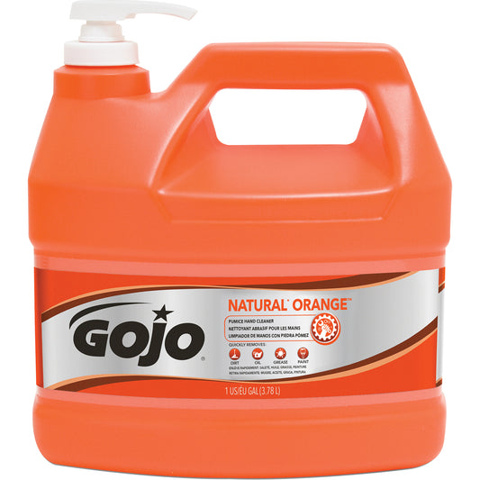 Natural Orange™ Hand Cleaner, Pumice, 3.78 L, Pump Bottle, Citrus/Orange