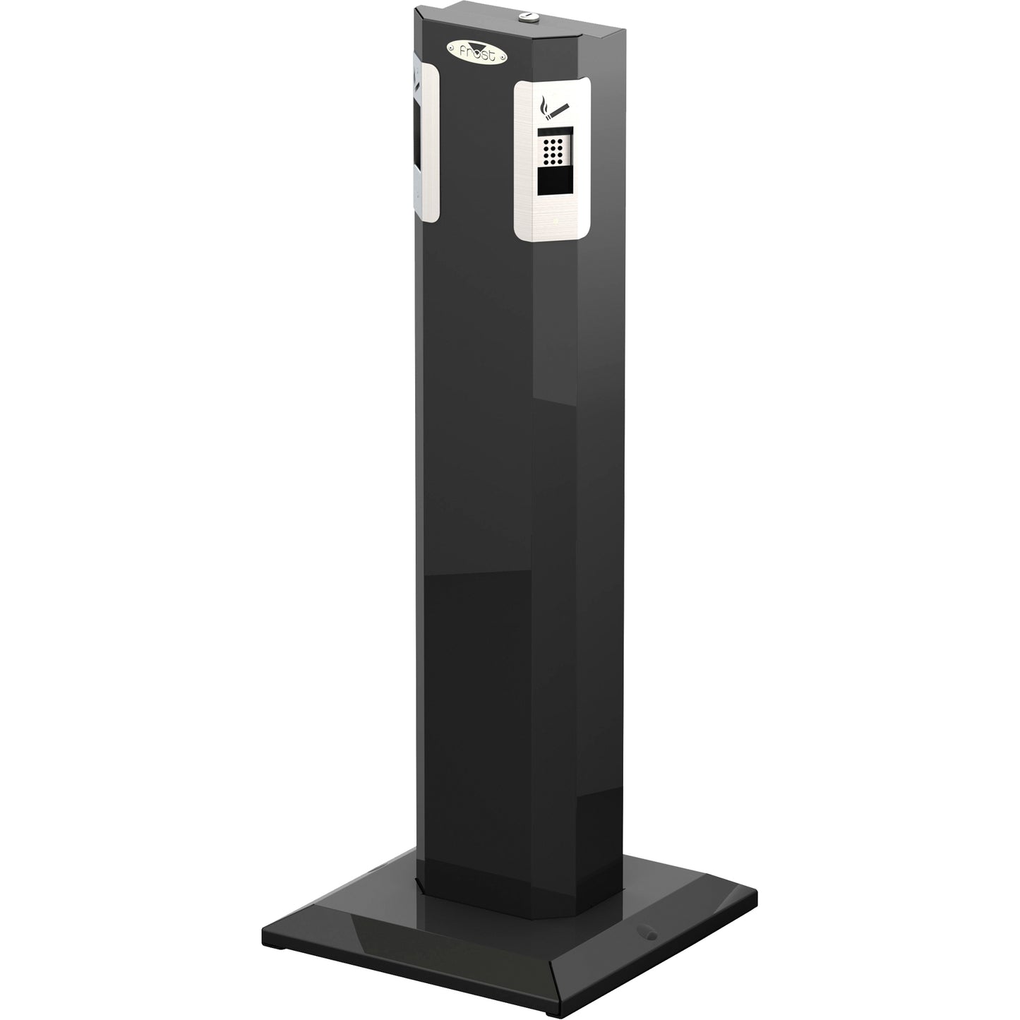 Pedestal Ashtray, Free-Standing, Metal, 1.6 US gal. Capacity, 41-1/2" Height