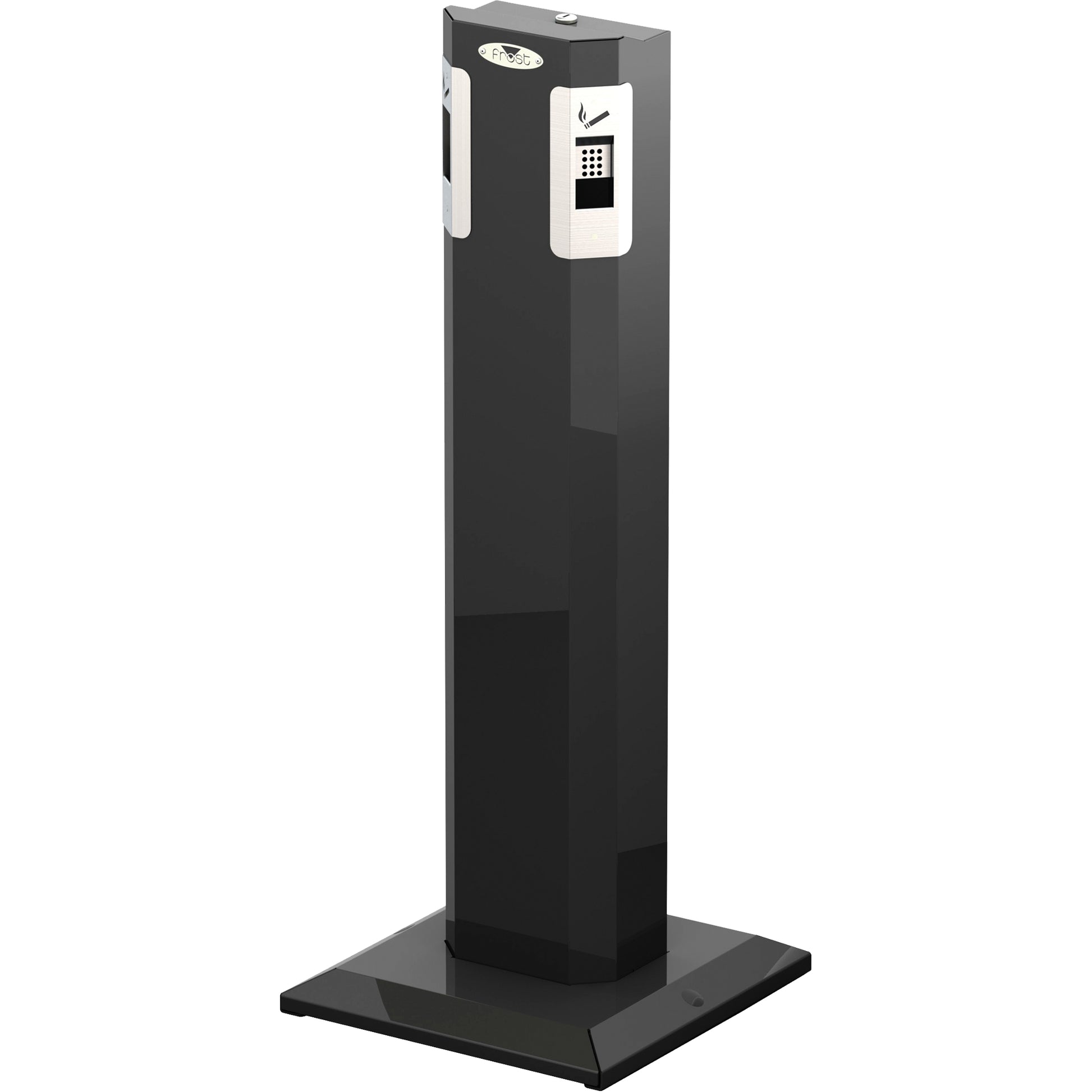 Pedestal Ashtray, Free-Standing, Metal, 1.6 US gal. Capacity, 41-1/2" Height