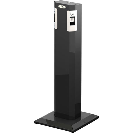 Pedestal Ashtray, Free-Standing, Metal, 1.6 US gal. Capacity, 41-1/2" Height