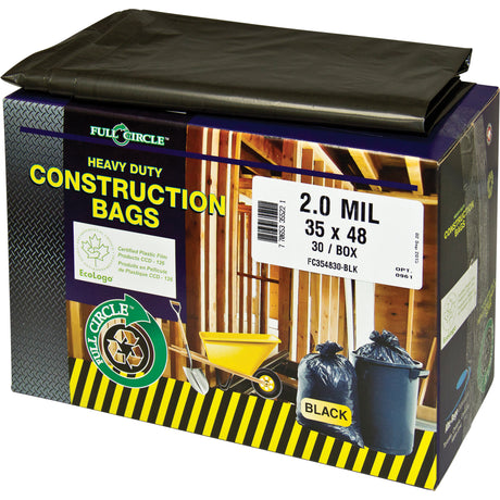 Contractor Liners, Strong, 30" W x 48" L, 2 mils, Black