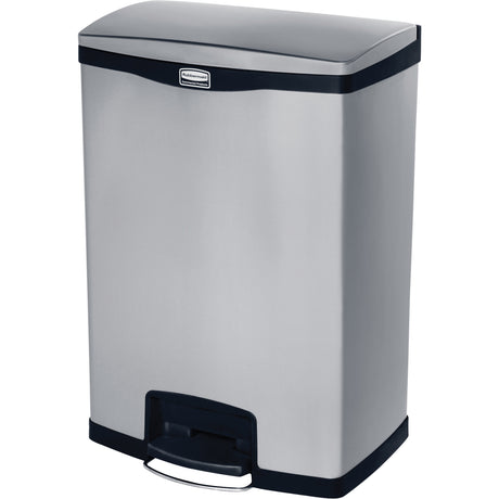 Slim Jim® Waste Container, Stainless Steel, 24 US gal. Capacity