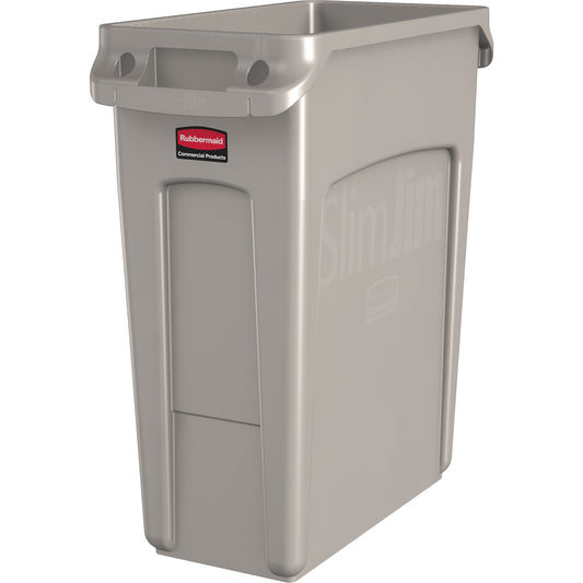 Slim Jim® Vented Containers, Deskside, Polyethylene, 16 US gal.