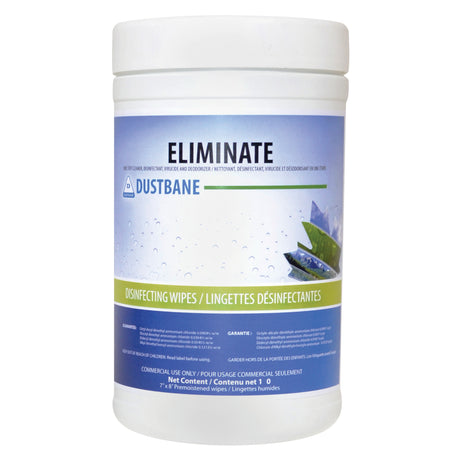 Eliminate Virucide Wipes, 7" x 8", 180 Count