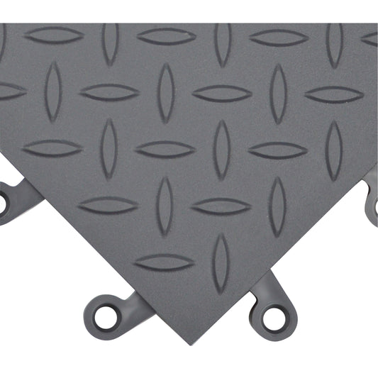 Wearwell ErgoDeck® Ergonomic Flooring System No. 590, PVC, 1-1/2' W x 1-1/2' L, 7/8" Thick, Charcoal