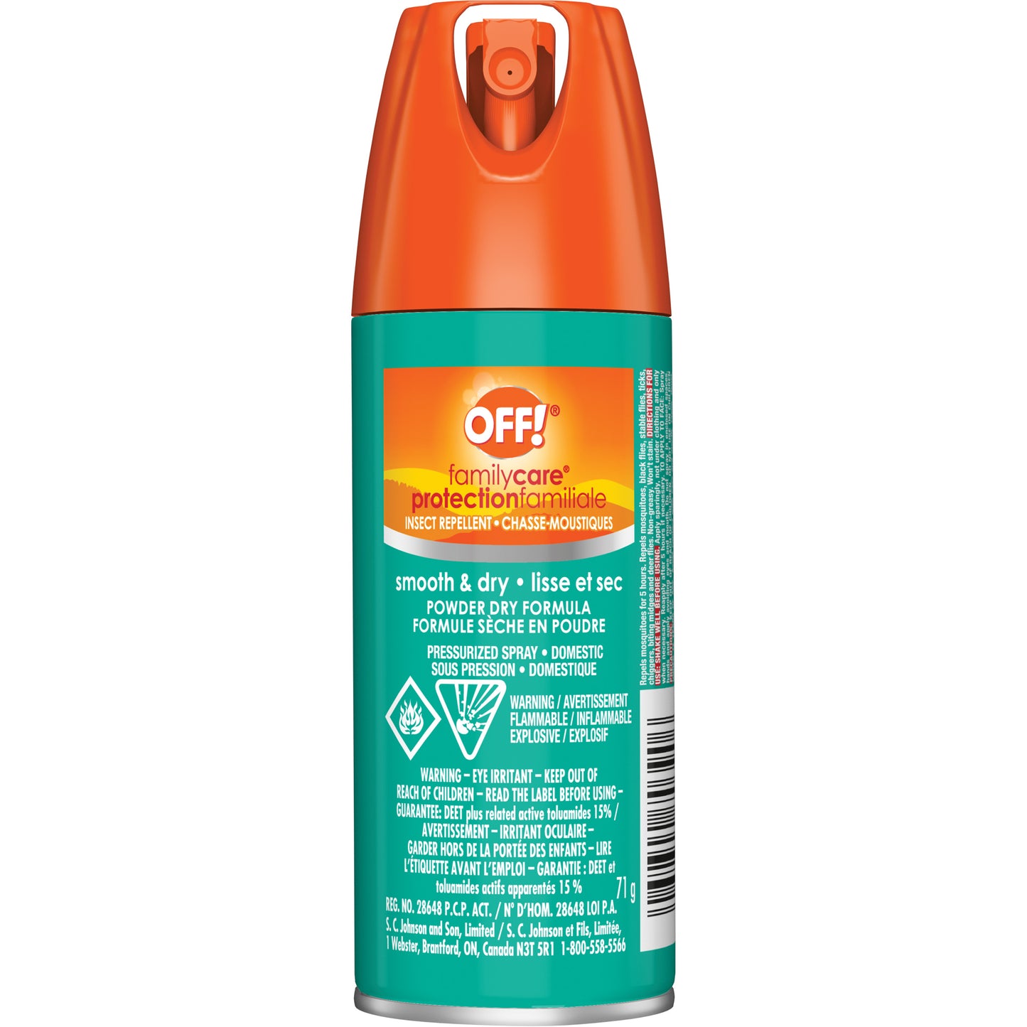 SC Johnson OFF! Family Care® Insect Repellent, 15% DEET, Aerosol, 2.5 oz.