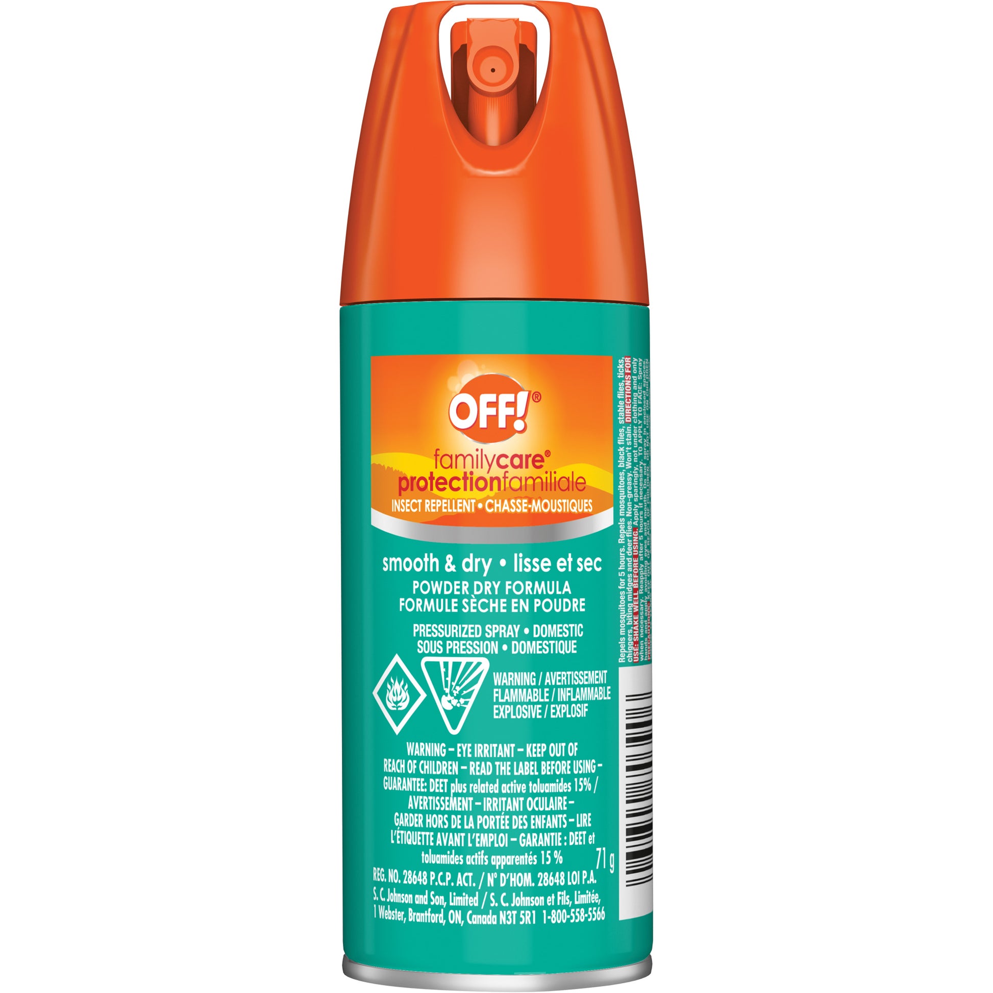 SC Johnson OFF! Family Care® Insect Repellent, 15% DEET, Aerosol, 2.5 oz.