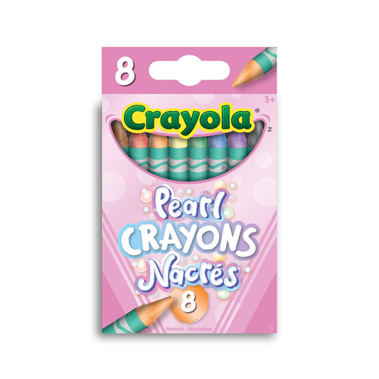 Crayola Pearl Crayons, 8 Count (Case of 48)