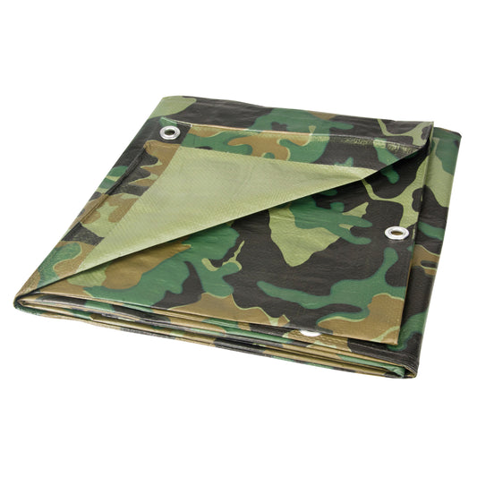 Tarp, Heavy-Duty, Camouflage, 12' x 16' x 6 mils