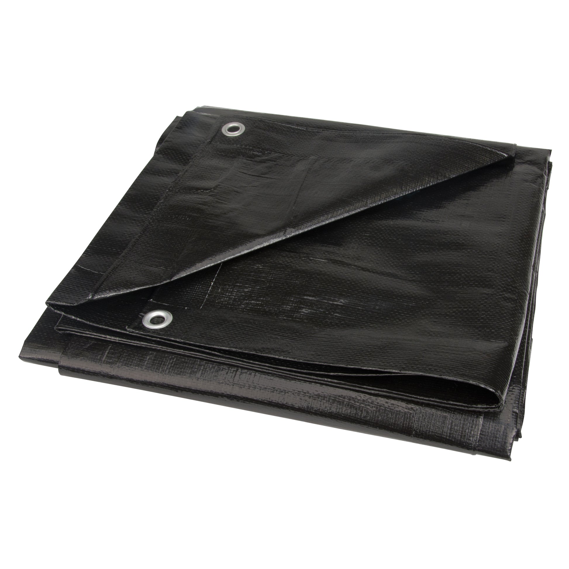 Tarp, Light Industrial Duty, Black, 8' x 10' x 8 mils
