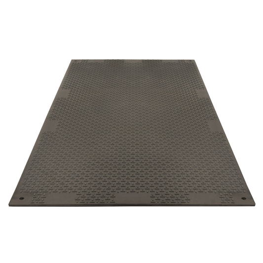 Versamat Medium-Duty Ground Protection, 4' x 8', Fiberglass/Polypropylene, Textured, Black