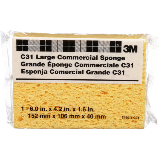 3M C31 Commercial Sponge, Cellulose, 4-1/4" W x 6" L