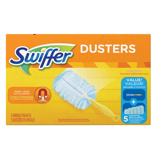 Duster Kit, Slip On Style, Microfibre, 5" L x 3-1/2" W