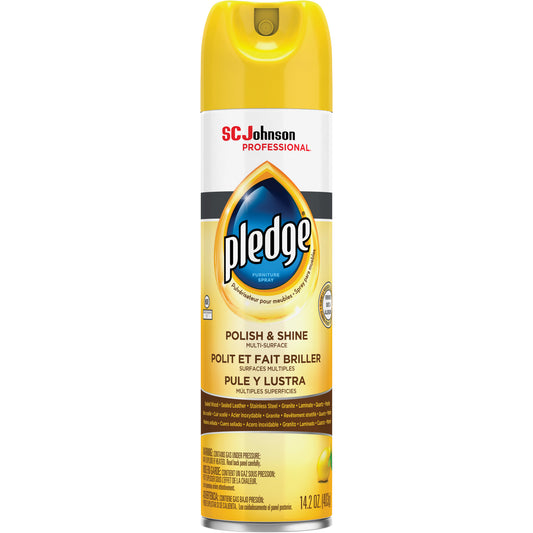 Pledge® Lemon Furniture Polish, 14.2 oz., Aerosol Can