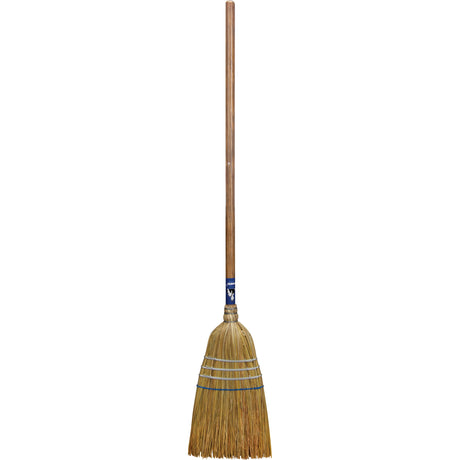 Industrial Corn Broom, 3-String, Wood Handle