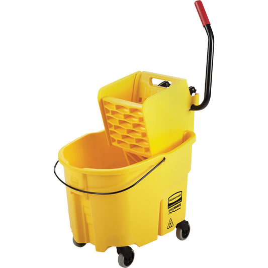 WaveBrake® Mop Bucket & Wringer Combo Pack, Side Press, 8.75 US Gal.(35 Quart), Yellow