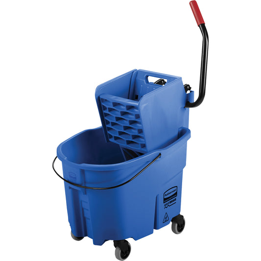 WaveBrake® Mop Bucket & Wringer Combo Pack, Side Press, 8.75 US Gal.(35 Quart), Blue