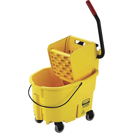 WaveBrake® Mop Bucket and Wringer, Side Press, 6.5 US Gal. (26 Quart), Yellow