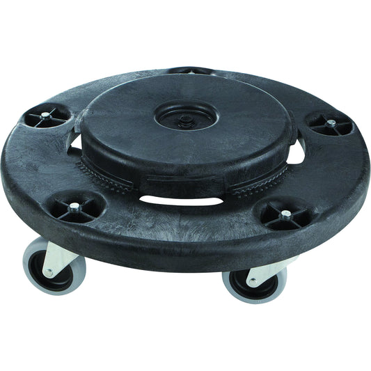Brute® Quiet Dolly, Polyethylene, Black, Fits: 26-1/2" Dia.