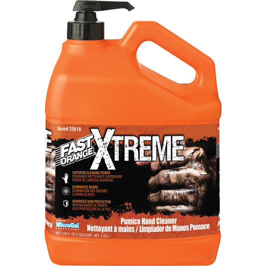 Xtreme Professional Grade Hand Cleaner, Pumice, 3.78 L, Pump Bottle, Orange