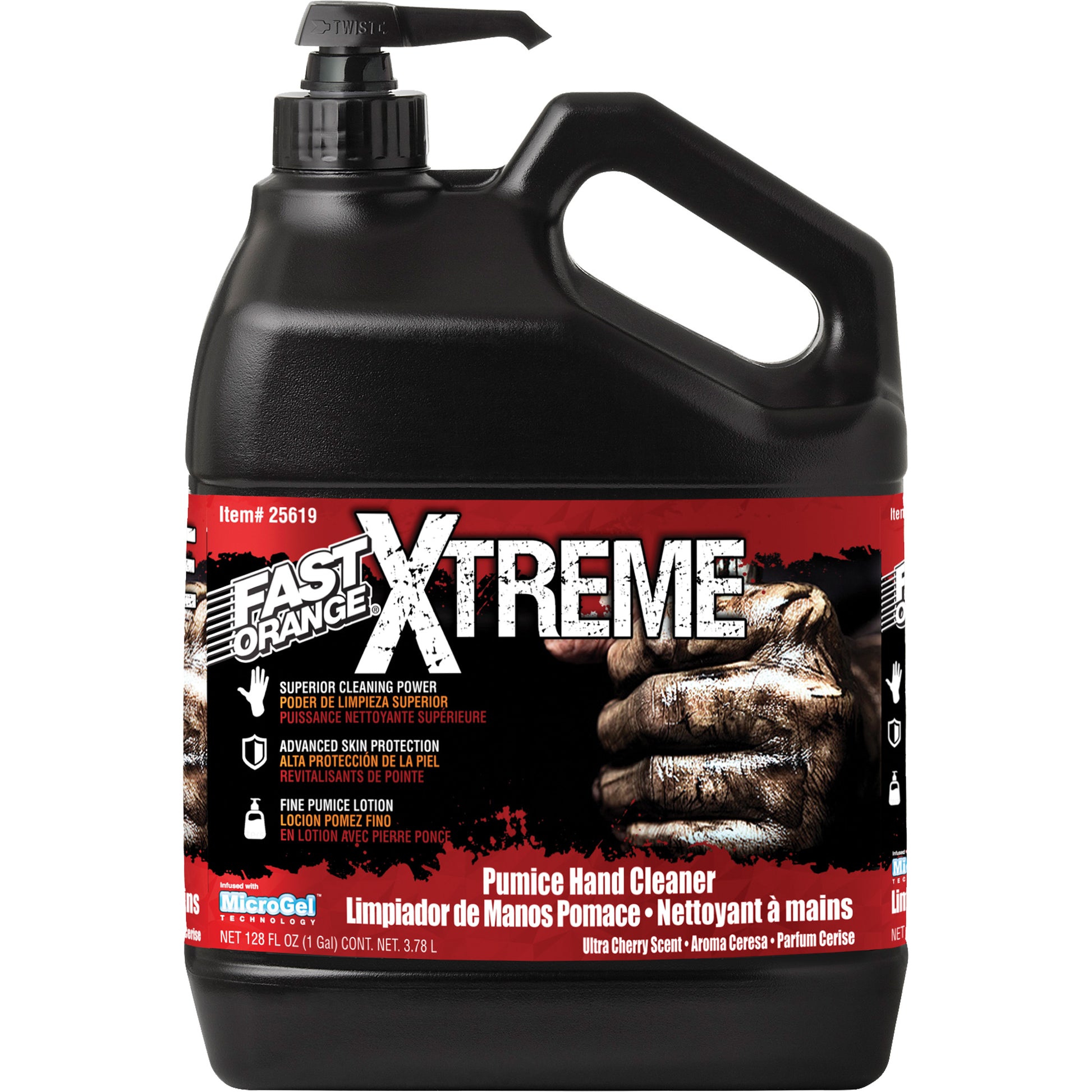 Xtreme Professional Grade Hand Cleaner, Pumice, 3.78 L, Pump Bottle, Cherry