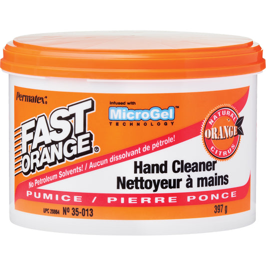 Hand Cleaner, Pumice, 0.9 lbs., Jar, Orange