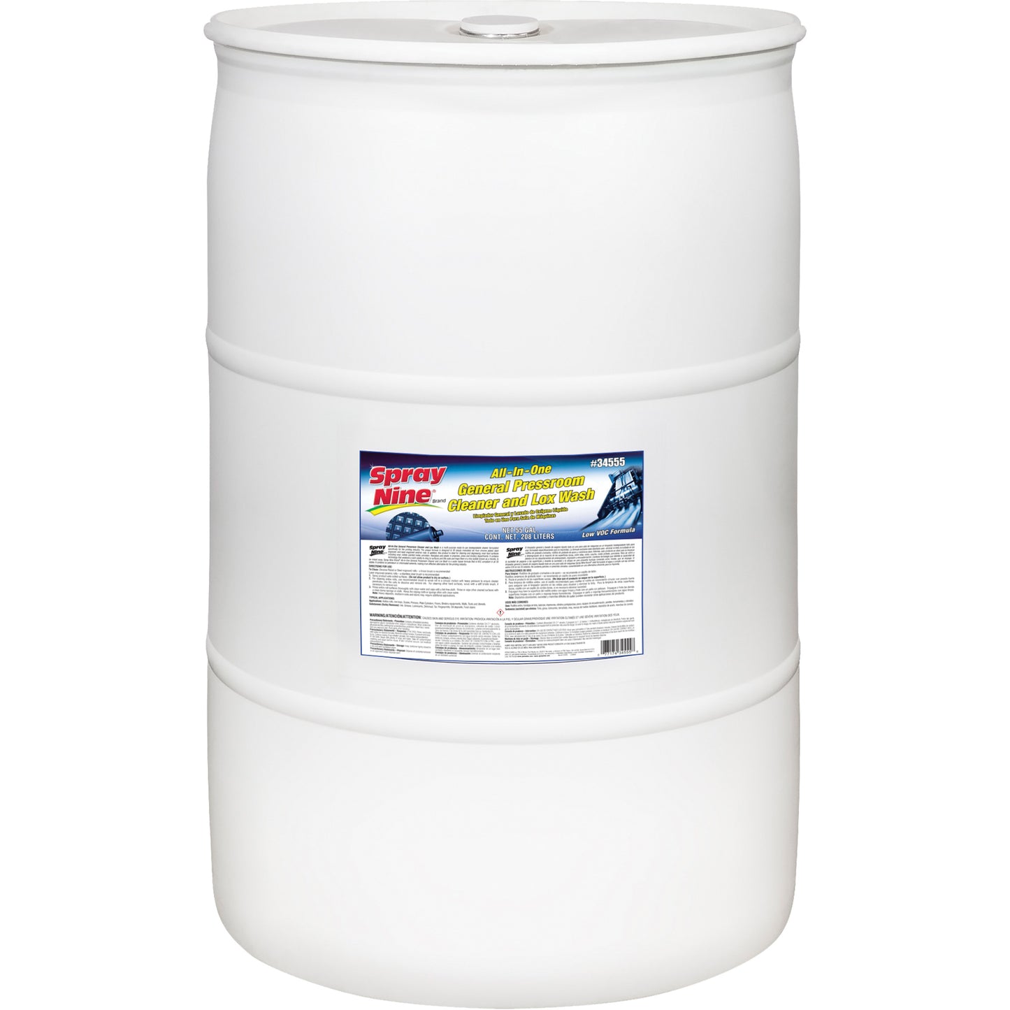 Spray Nine® Pressroom Cleaner, 208 L, Drum