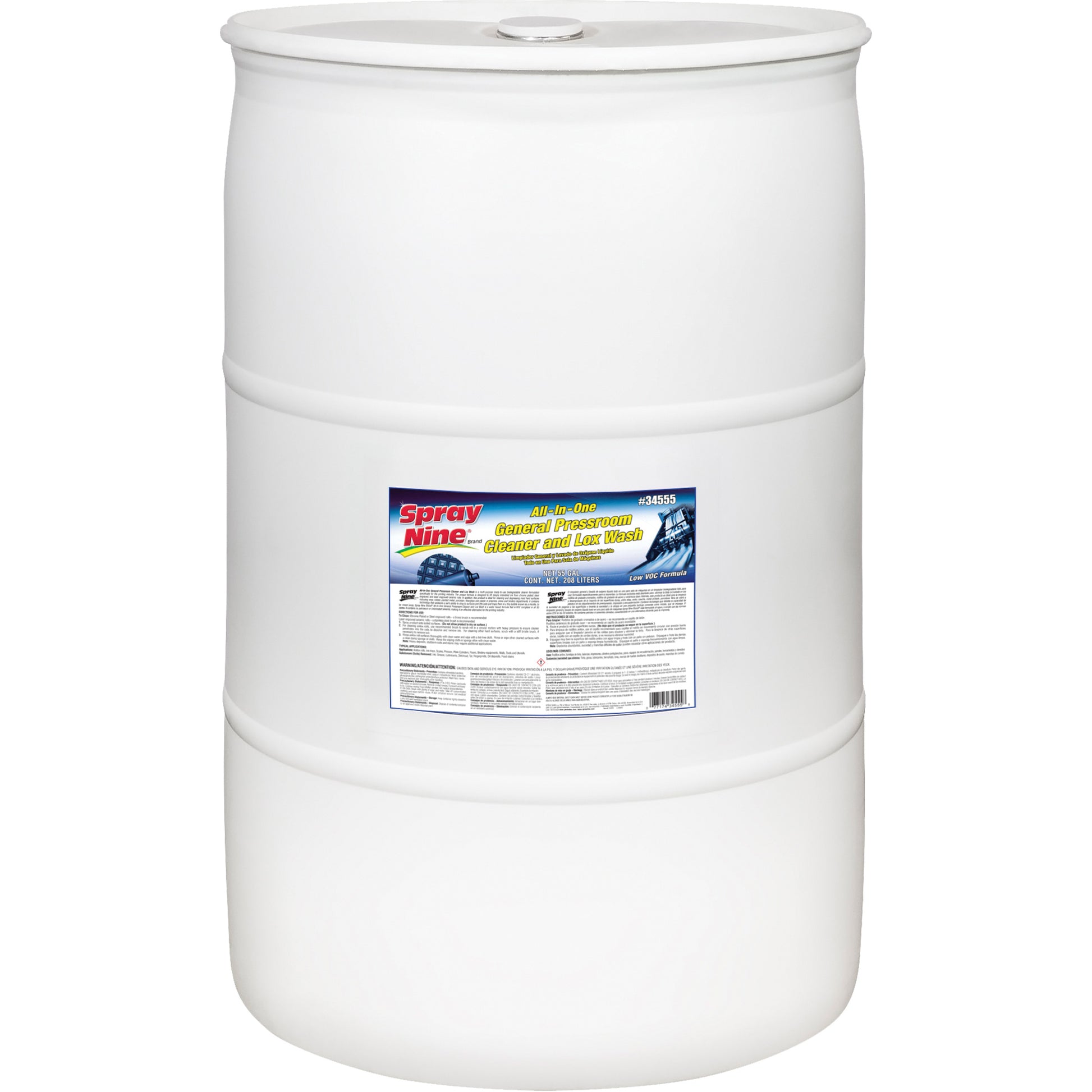 Spray Nine® Pressroom Cleaner, 208 L, Drum