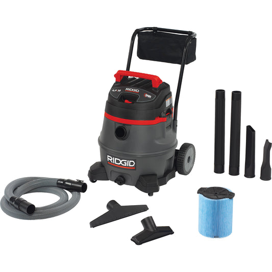 NXT Industrial Vacuum with Cart, Wet-Dry, 6 HP, 14 US Gal. (53 Litres)
