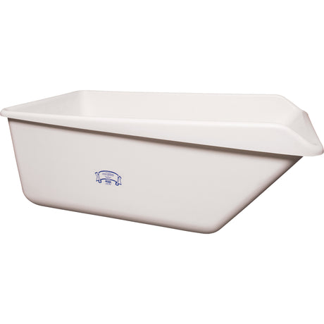 Angled Dump Tub, Plastic, White