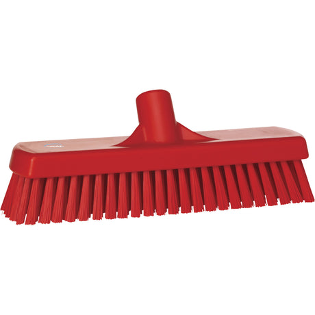 Deck & Wall Scrub Brush, Stiff Bristles, 12", Polyester, Red