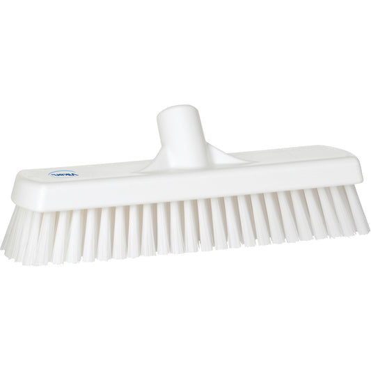 Deck & Wall Scrub Brush, Stiff Bristles, 12", Polyester, White