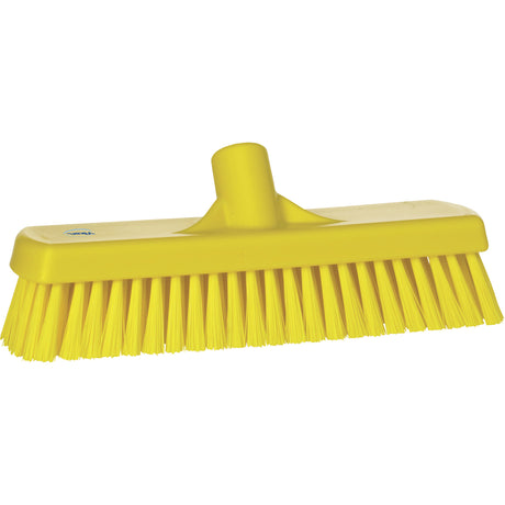 Deck & Wall Scrub Brush, Stiff Bristles, 12", Polyester, Yellow