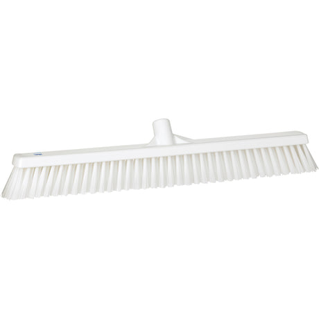 Combo Bristle Push Broom, Coarse/Fine Bristles, 24", Polyester, White